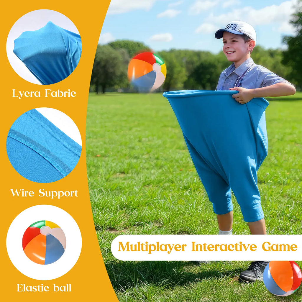 Granny Pants Yard Game Set,Oversize Granny Pants,Children'S Indoor Games,Parent-Child Game Set,Adult Outdoor, Giant Pants, with Bouncy Ball and Pump, Large Outdoor Day Family Fun Party Toss Game Excellent Gift for Children