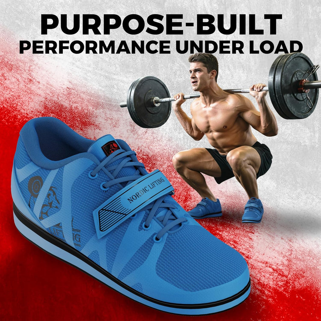 MEGIN Deadlift Shoes – Elevated Heel Gym Footwear for Powerlifting, Weightlifting & Strength Training – Non-Slip Sole Lifting Shoes for Men