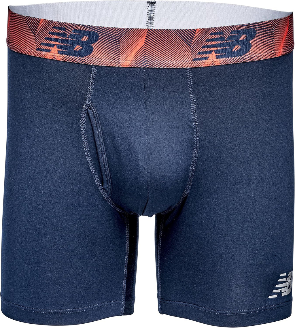 Men'S Performance Boxer Briefs with Fly, Breathable Stretch Underwear, Moisture Wicking, Soft Waistband (3 Pack)
