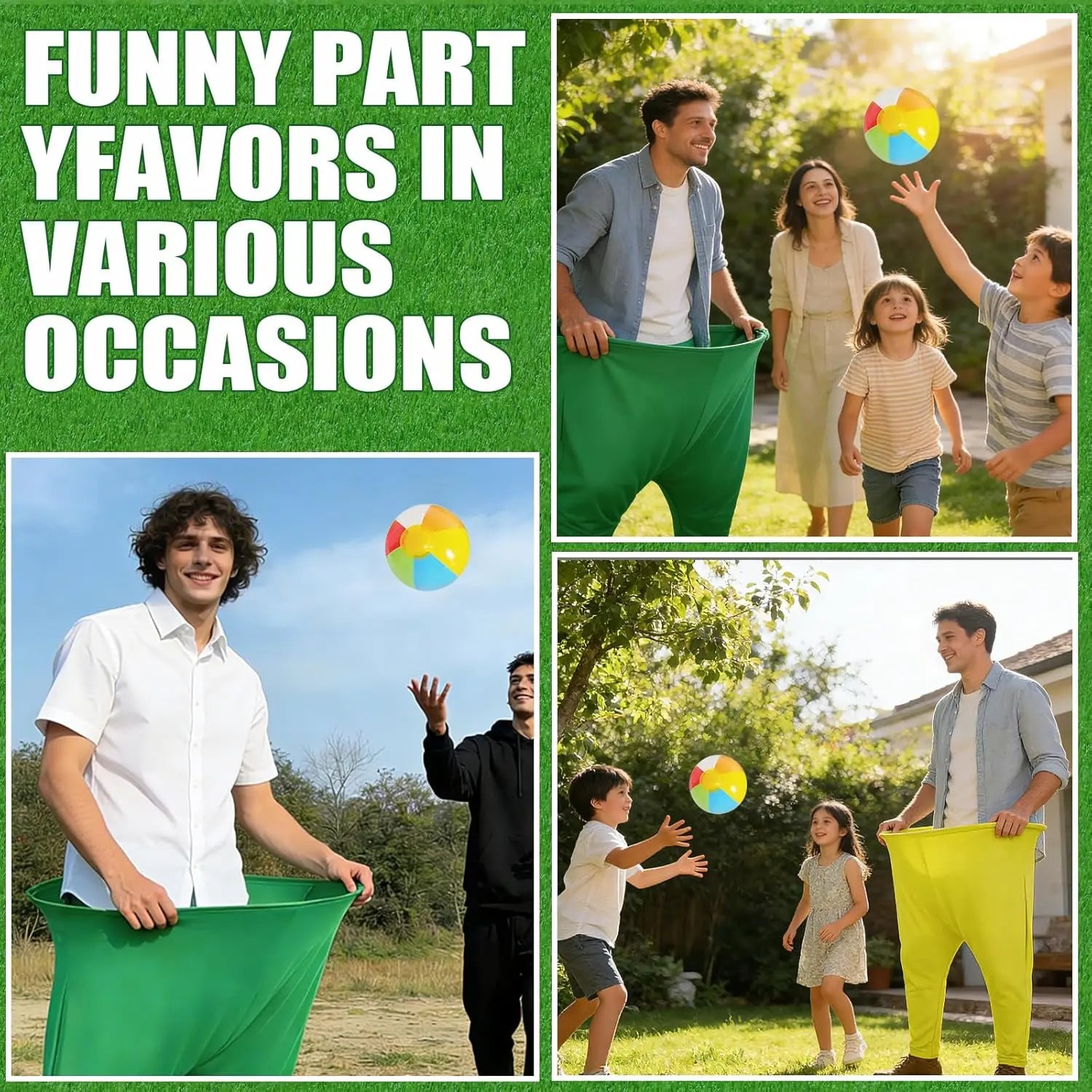 Granny Pants Yard Game Set,Oversize Granny Pants,Children'S Indoor Games,Parent-Child Game Set,Adult Outdoor, Giant Pants, with Bouncy Ball and Pump, Large Outdoor Day Family Fun Party Toss Game Excellent Gift for Children