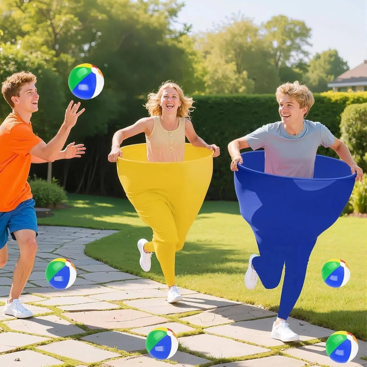 Granny Pants Yard Game Set,Oversize Granny Pants,Children'S Indoor Games,Parent-Child Game Set,Adult Outdoor, Giant Pants, with Bouncy Ball and Pump, Large Outdoor Day Family Fun Party Toss Game Excellent Gift for Children