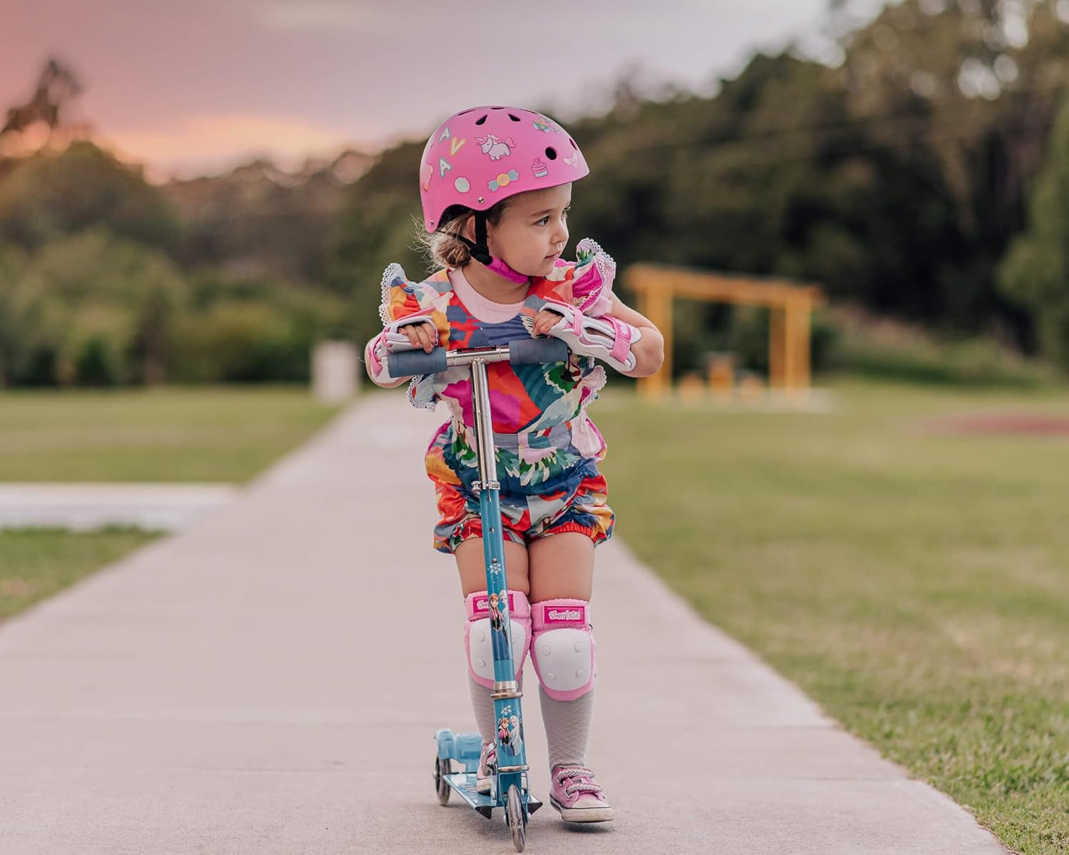 Bike Helmet with DIY Stickers, CPSC & CE Certified - Toddler Helmet for Skateboard Roller-Skating Bicycle Scooter