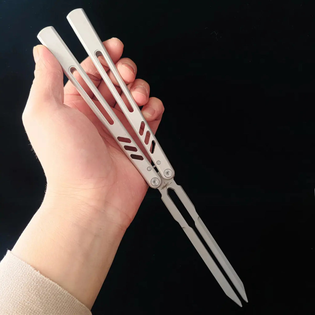 Banshu-8801Version 7075 Aluminum Butterfly Trainer 3.88Oz| Bladeless for Total Safety| Perfect for Beginners