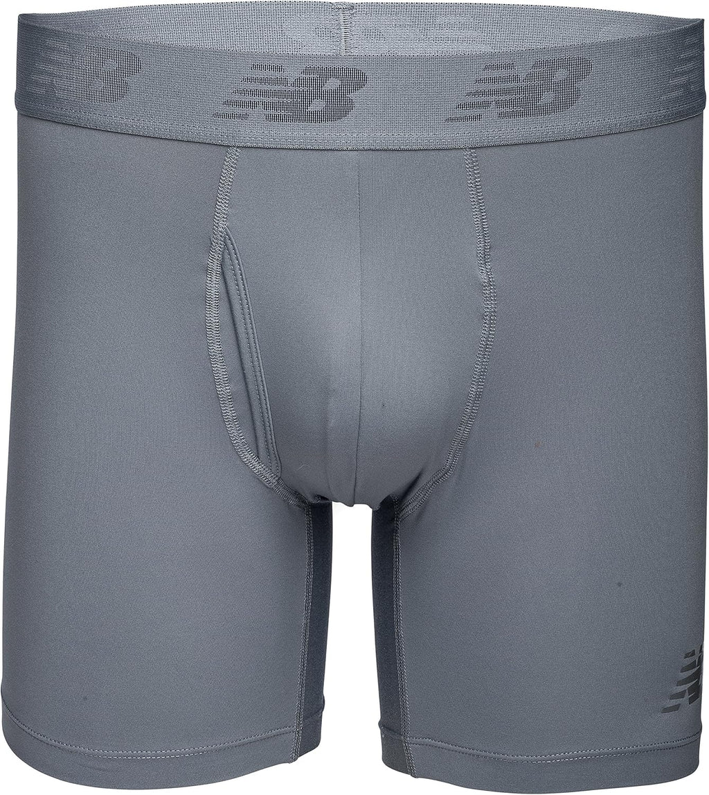 Men'S Performance Boxer Briefs with Fly, Breathable Stretch Underwear, Moisture Wicking, Soft Waistband (3 Pack)