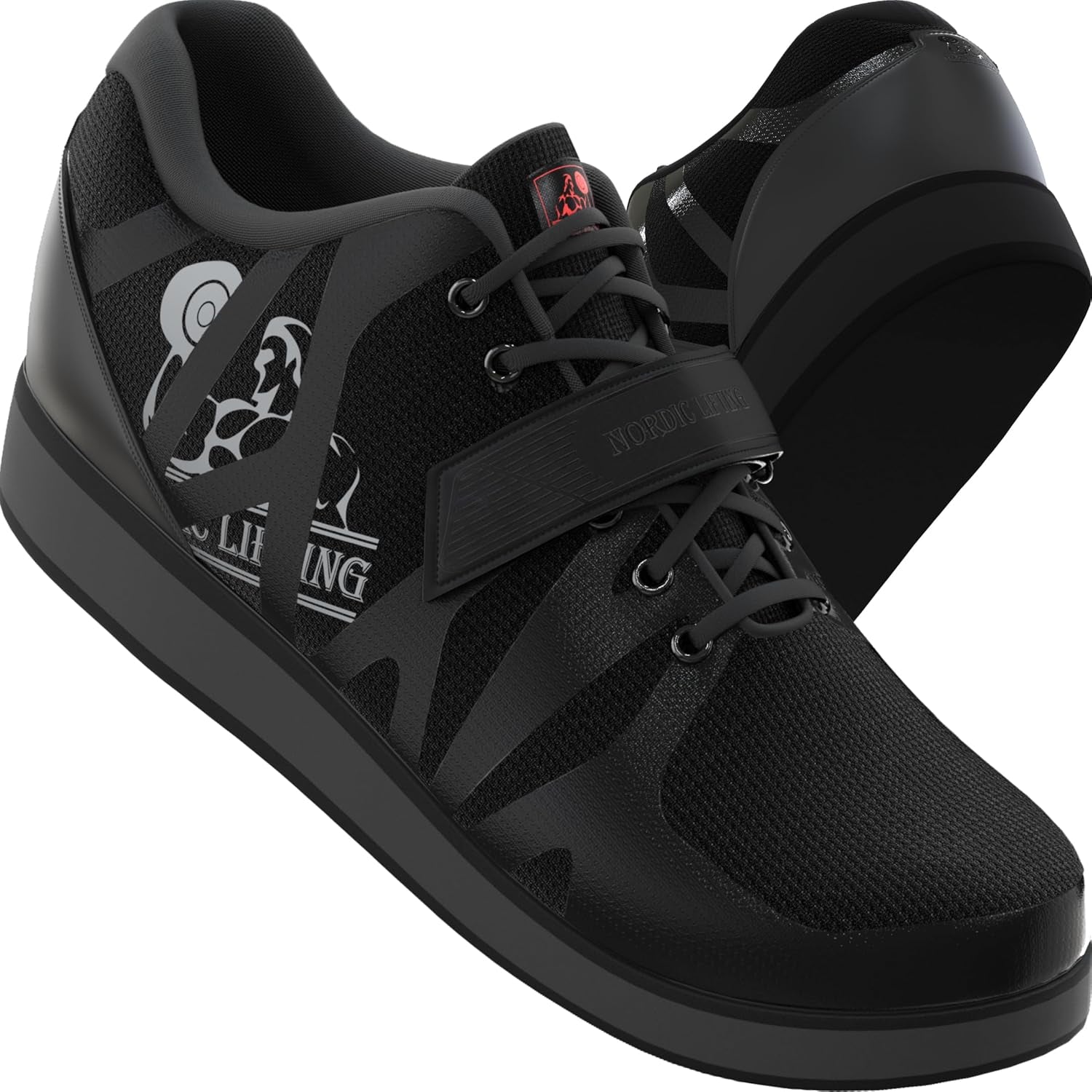 MEGIN Deadlift Shoes – Elevated Heel Gym Footwear for Powerlifting, Weightlifting & Strength Training – Non-Slip Sole Lifting Shoes for Men