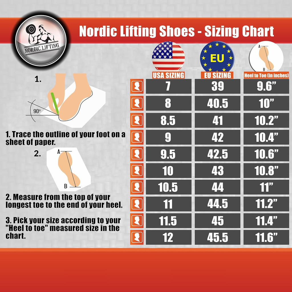 MEGIN Deadlift Shoes – Elevated Heel Gym Footwear for Powerlifting, Weightlifting & Strength Training – Non-Slip Sole Lifting Shoes for Men