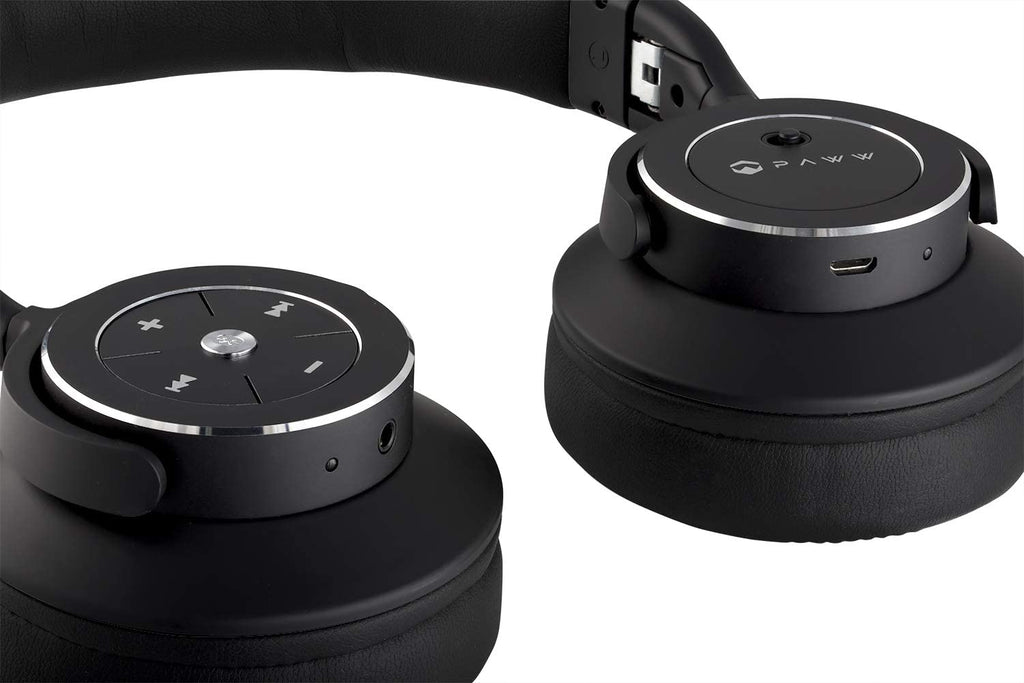 Wavesound 3 Bluetooth 5.0 Headphones Active Noise Cancelling / 16-Hour Battery Life with Precision-Engineered Sound / Foldable Travel & Over-Ear Headphones (Black)