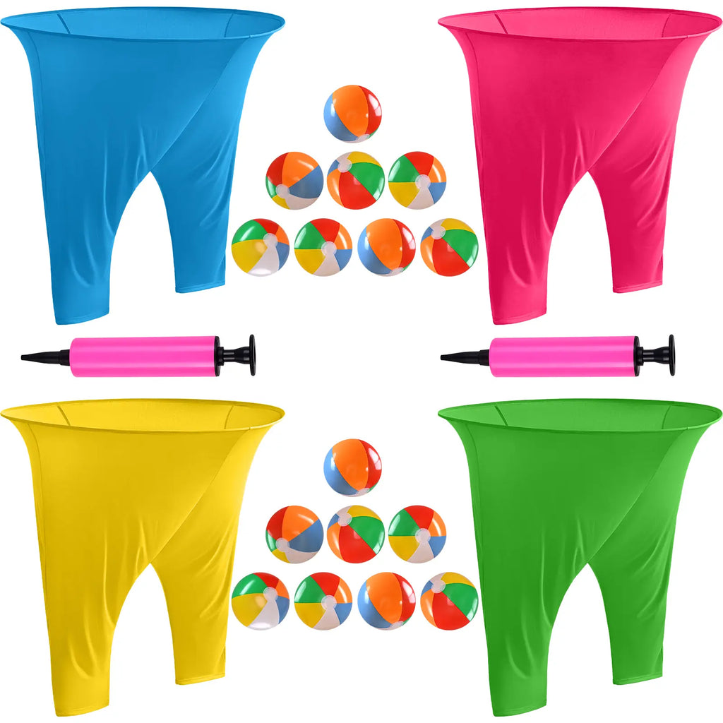 Granny Pants Yard Game Set,Oversize Granny Pants,Children'S Indoor Games,Parent-Child Game Set,Adult Outdoor, Giant Pants, with Bouncy Ball and Pump, Large Outdoor Day Family Fun Party Toss Game Excellent Gift for Children