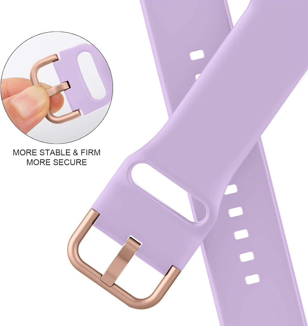 Sport Band Compatible with Apple Watch Bands 49Mm 45Mm 44Mm 42Mm 41Mm 40Mm 38Mm, Soft Silicone Wristband Replacement Strap with Classic Clasp for Iwatch Series 9 Ultra SE 8 7 6 5 4 3 2 1 for Women Men