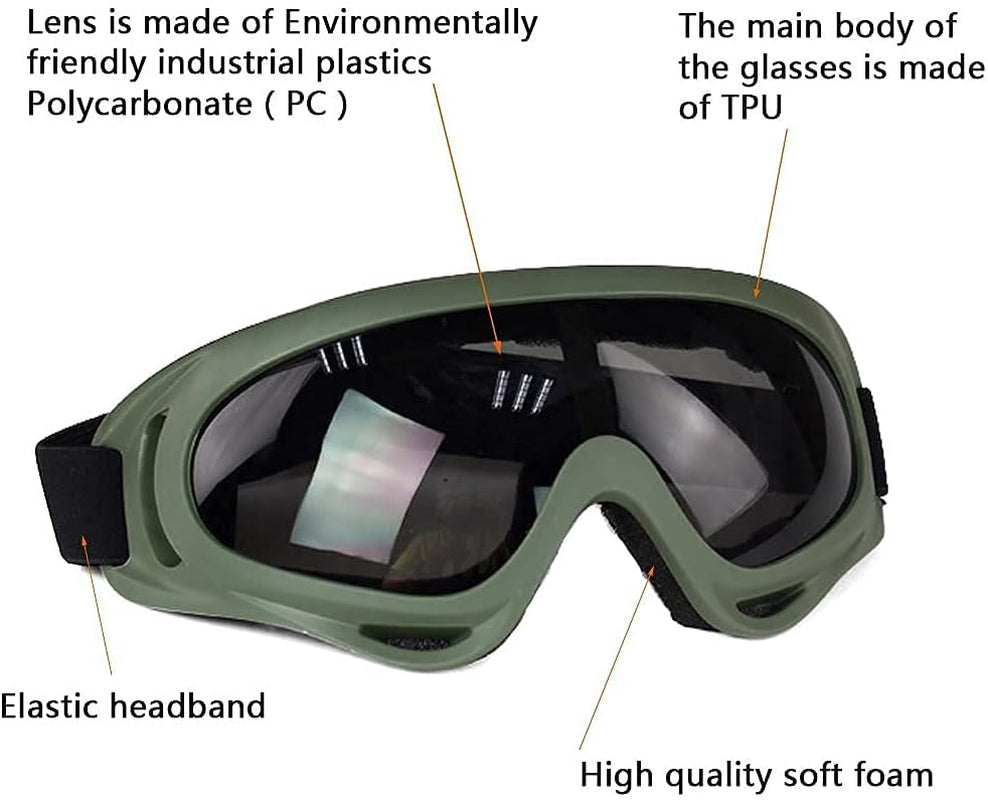 Airsoft Protective Gear Set, Half Face Mesh Mask with Ear Protection and Goggles for Adult Men Women BBS Paintball Shooting CS Survival Games Cosplay