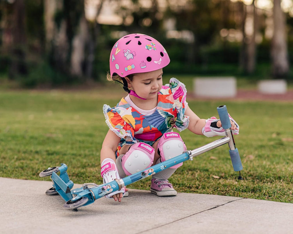 Bike Helmet with DIY Stickers, CPSC & CE Certified - Toddler Helmet for Skateboard Roller-Skating Bicycle Scooter