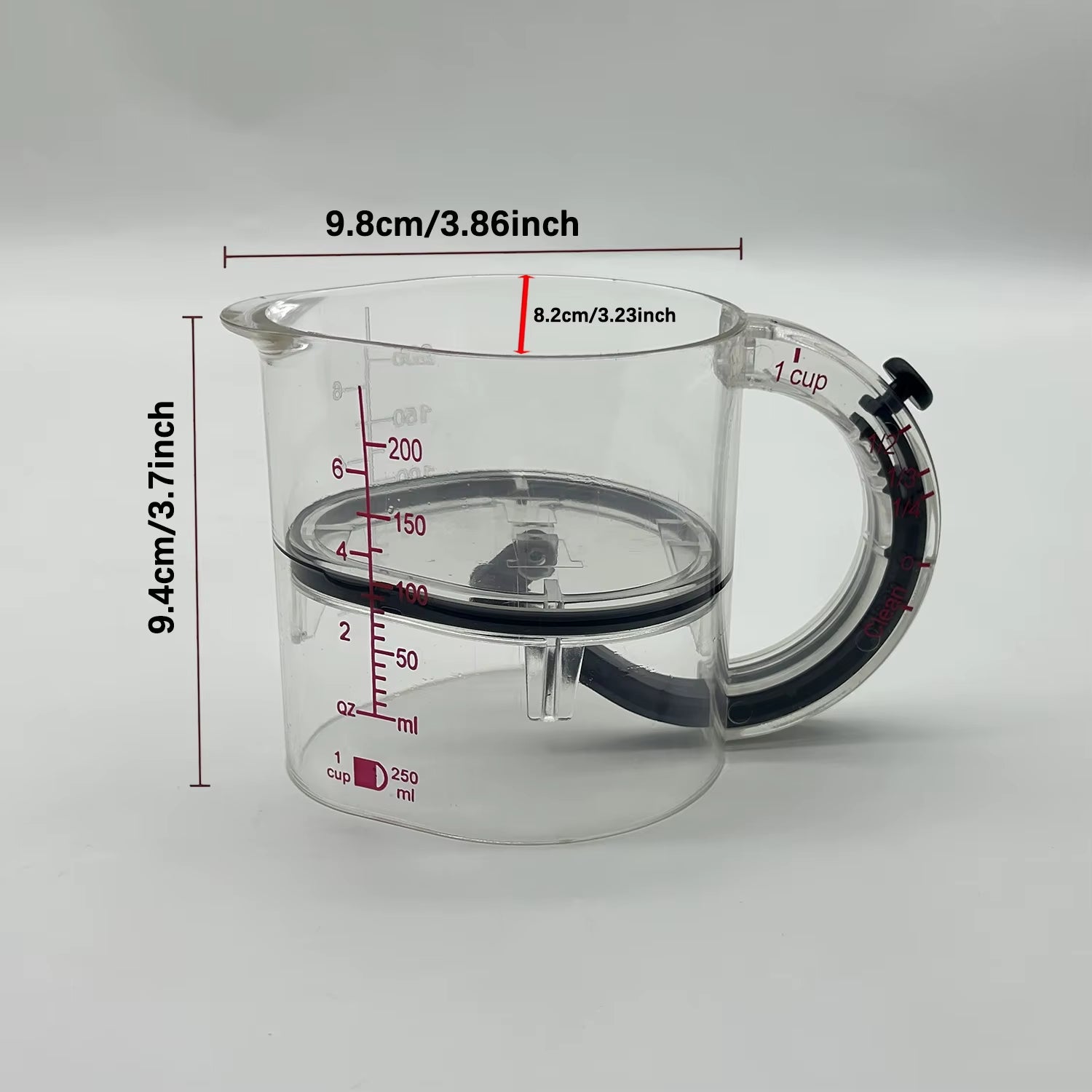 4-IN-1 Measuring Cup Adjustable Multifunctional Measuring Cup with Scraper-Style Seal Base Kitchen Cube Cups Tools for Cooking